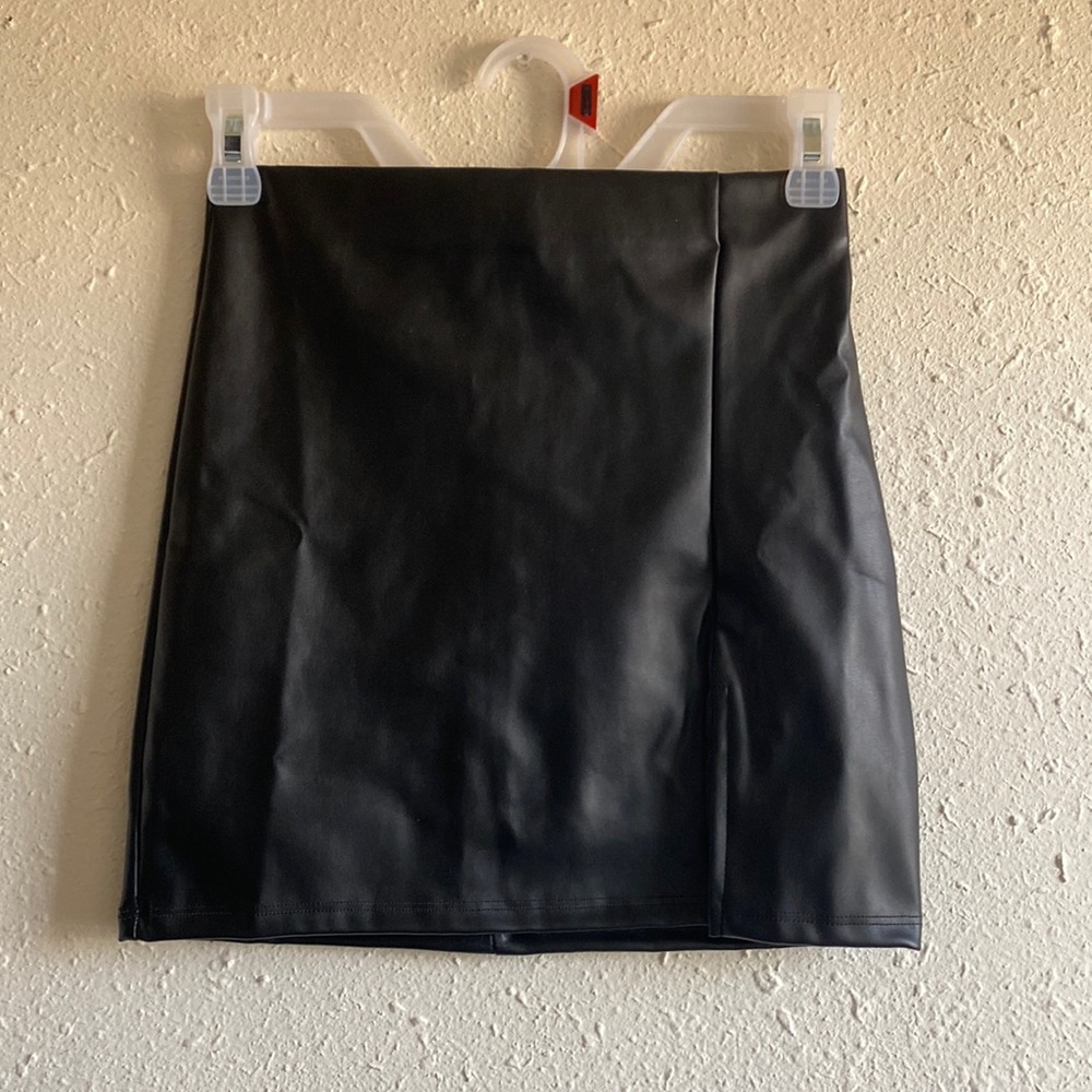 Faux Leather Skirt
